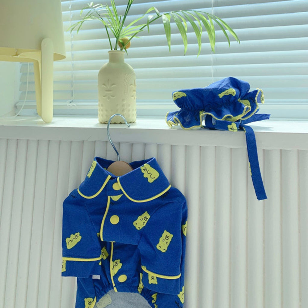 Candy Bear Pet Pajamas with Hat