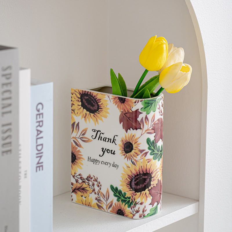 Open Book Ceramic Vase