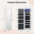 Lockable Mirror Jewelry Armoire