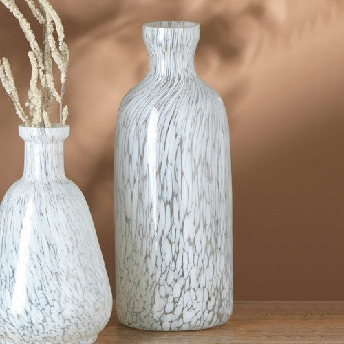 Speckled Glass Bottle Vase