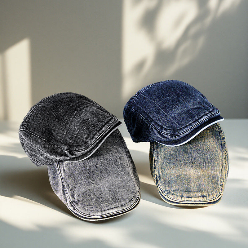 Denim Newsboy Cap