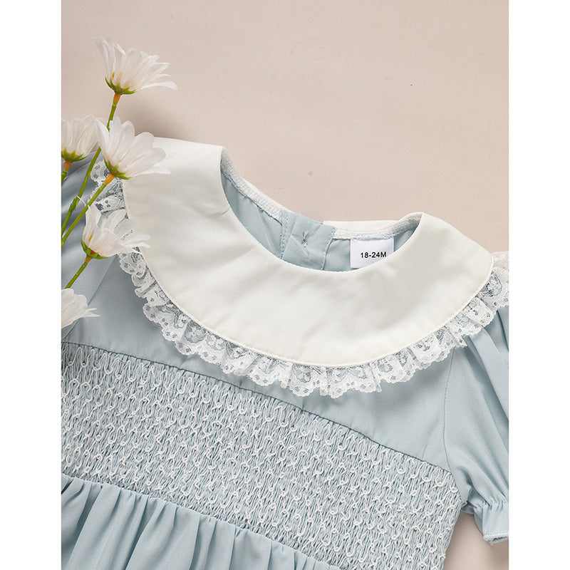 Toddler Smocked Puff-Sleeve Dress