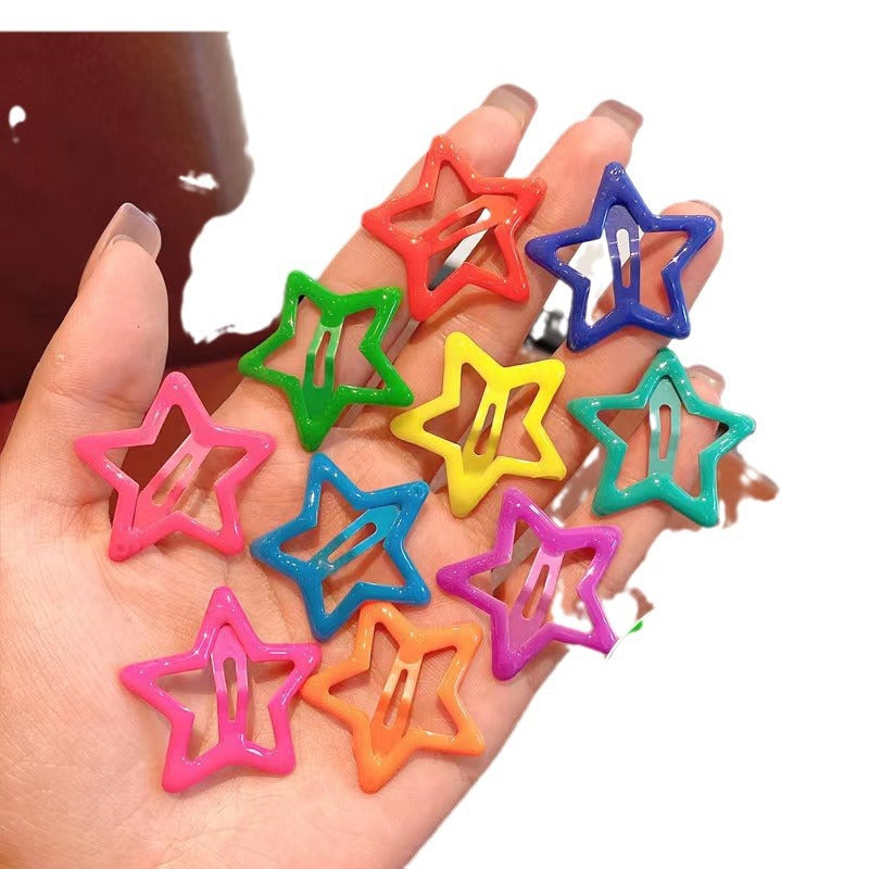 Kids' Colorful Snap Hair Clips (10-Pack)