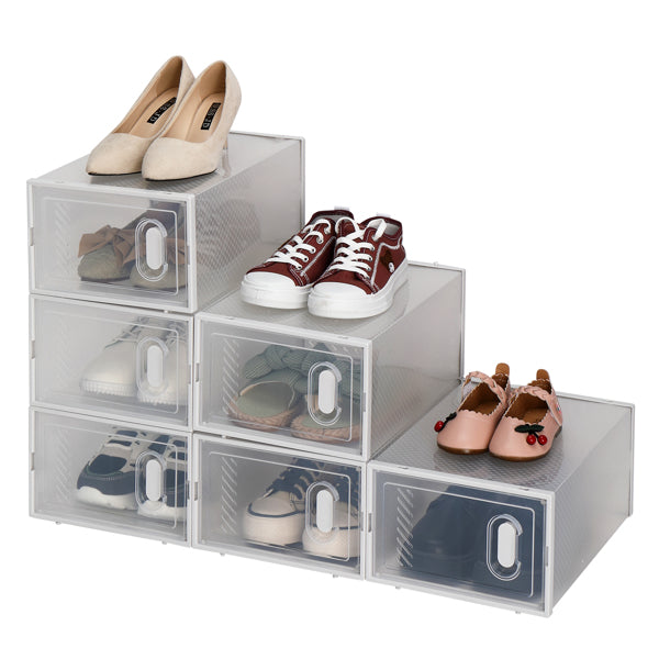 Stackable Clear Shoe Boxes (6 pcs)
