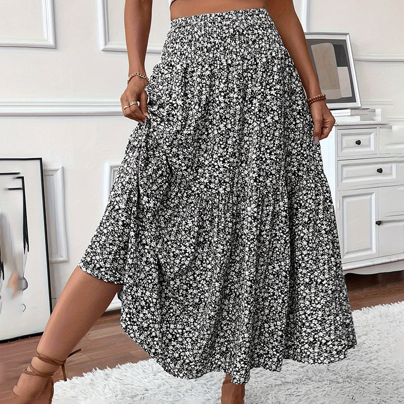 Boho Floral Maxi Skirt