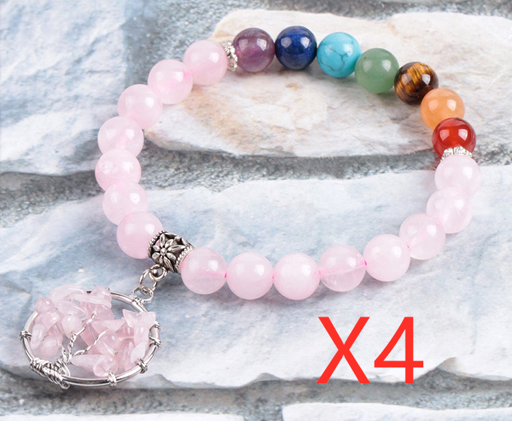 Seven Chakra Crystal Bead Bracelet