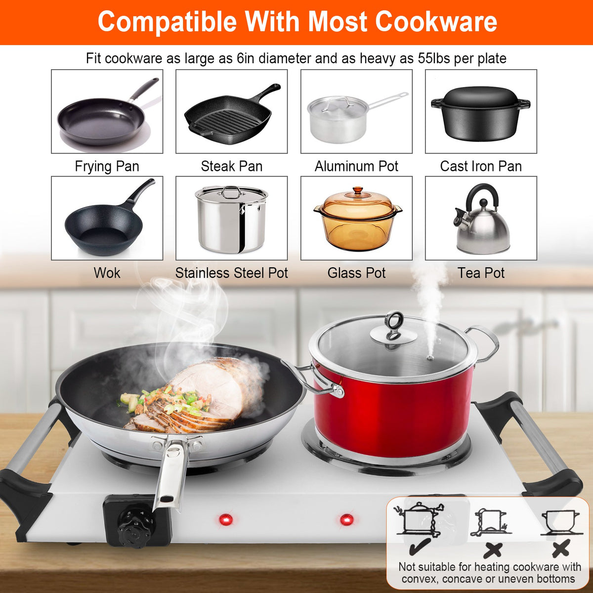 Portable Double Electric Burner
