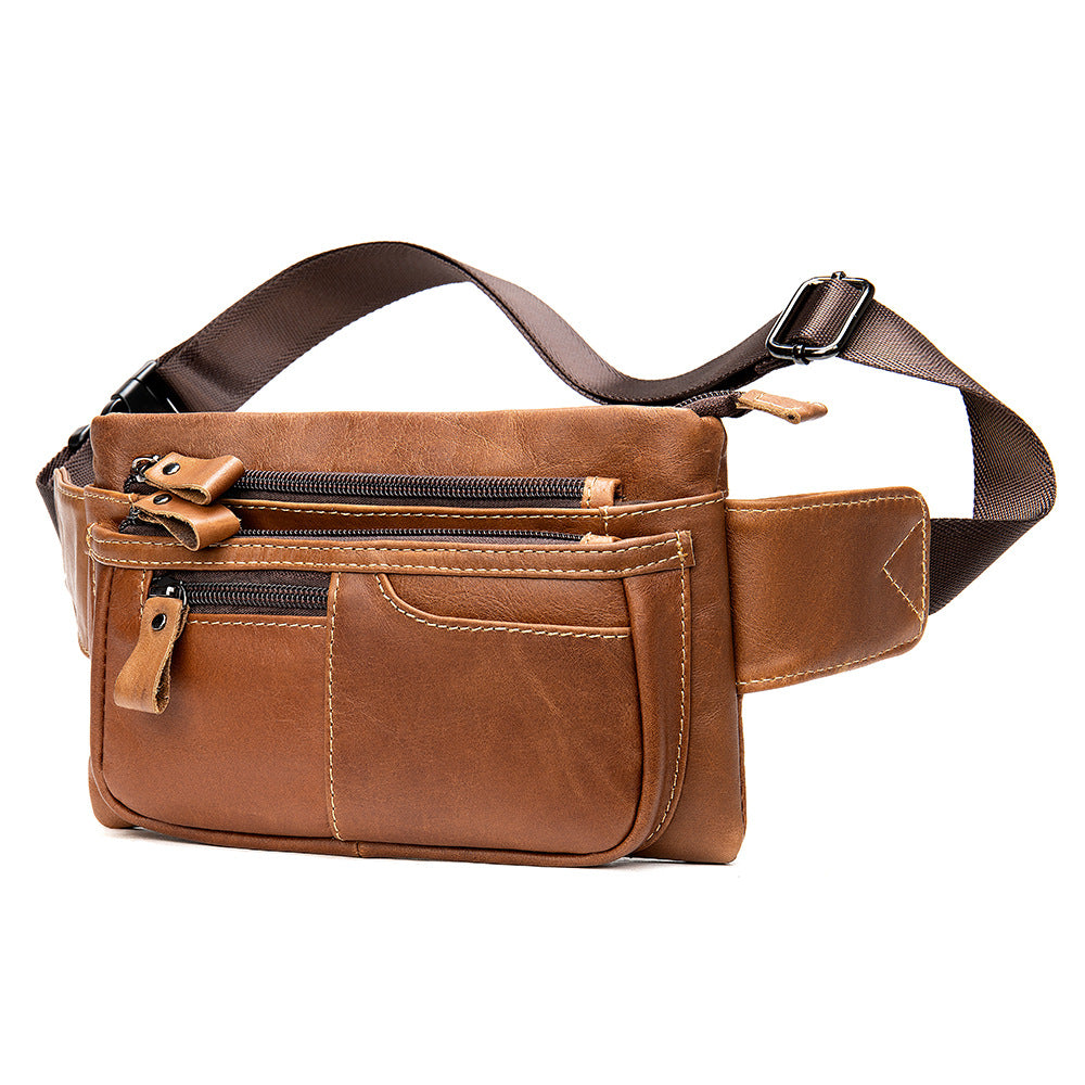 Men's Leather Chest Sling Bag