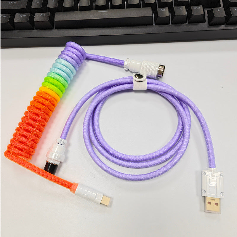 Coiled Aviator Keyboard Cable