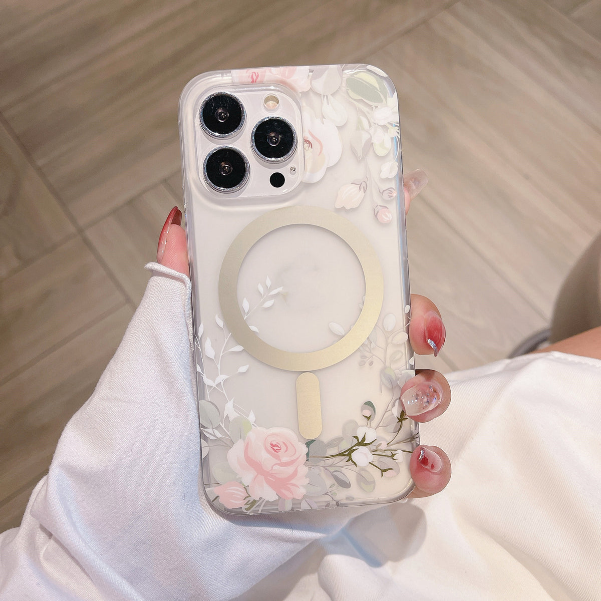 Frosted Flower Magnetic Case