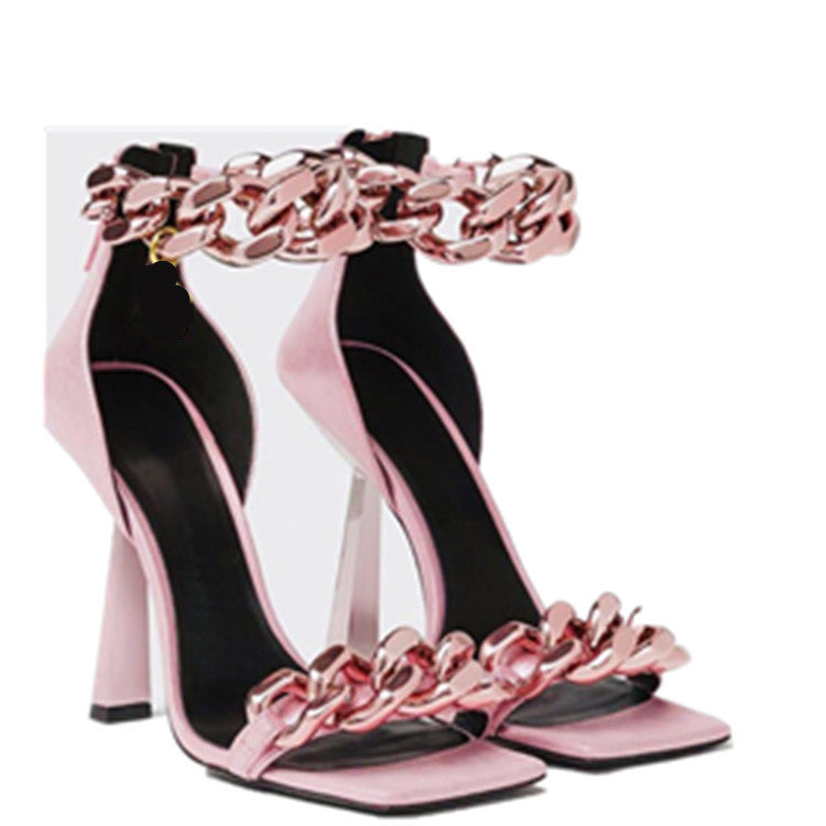 Women's Square-Toe Stiletto Sandals