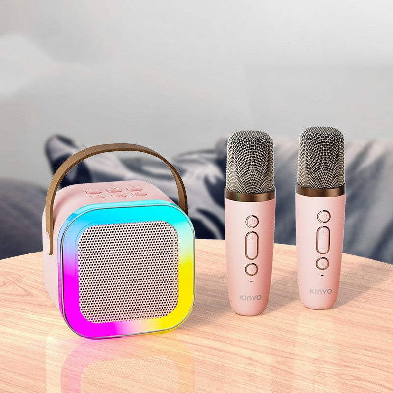 RGB Karaoke Speaker with Microphones