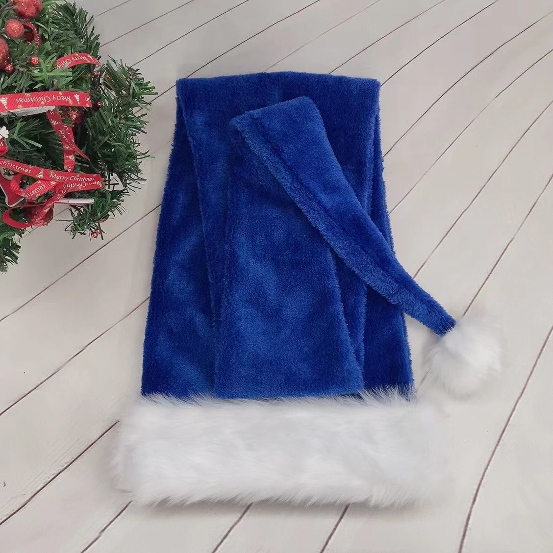 Extra-Long Plush Santa Hat