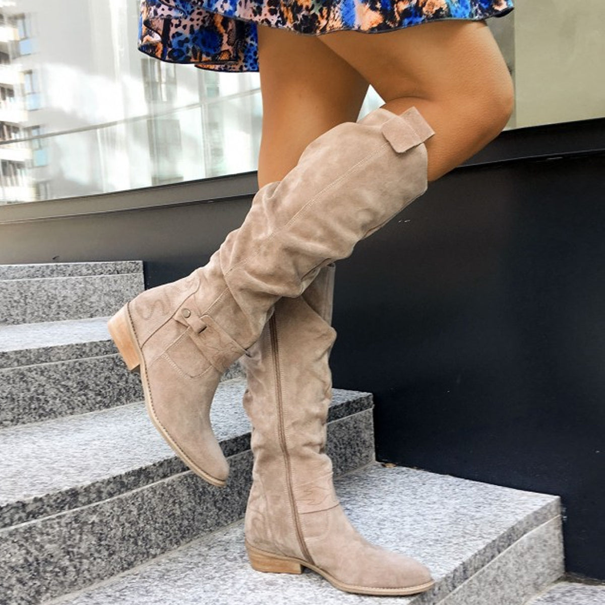 Women's Low-Heel Side-Zip Ankle Boots