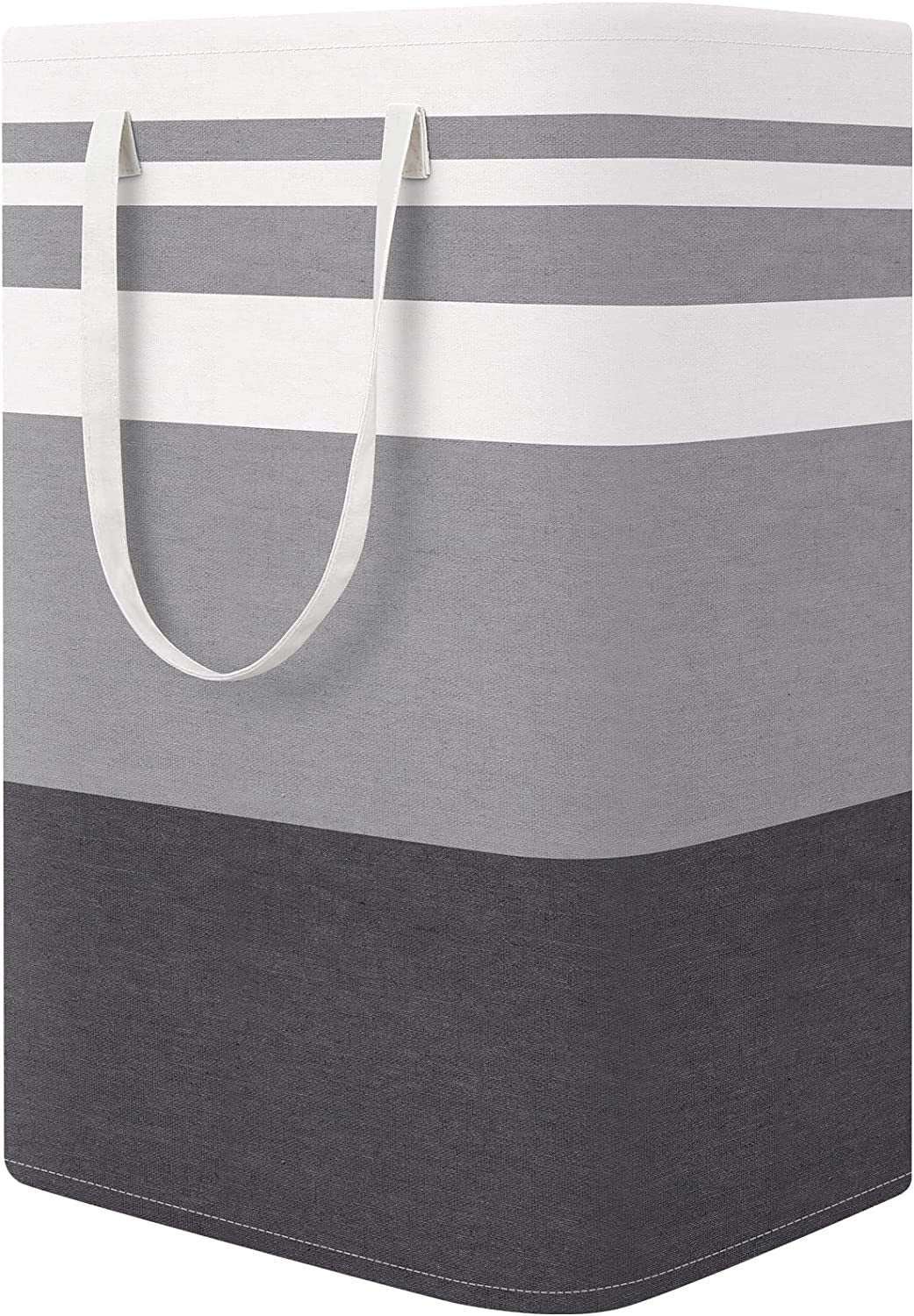 Foldable Striped Laundry Basket