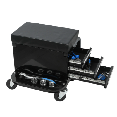 Rolling Mechanic Seat with 3 Drawers
