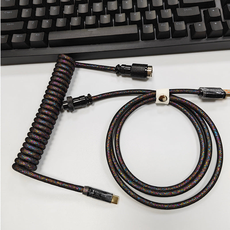 Coiled Aviator Keyboard Cable