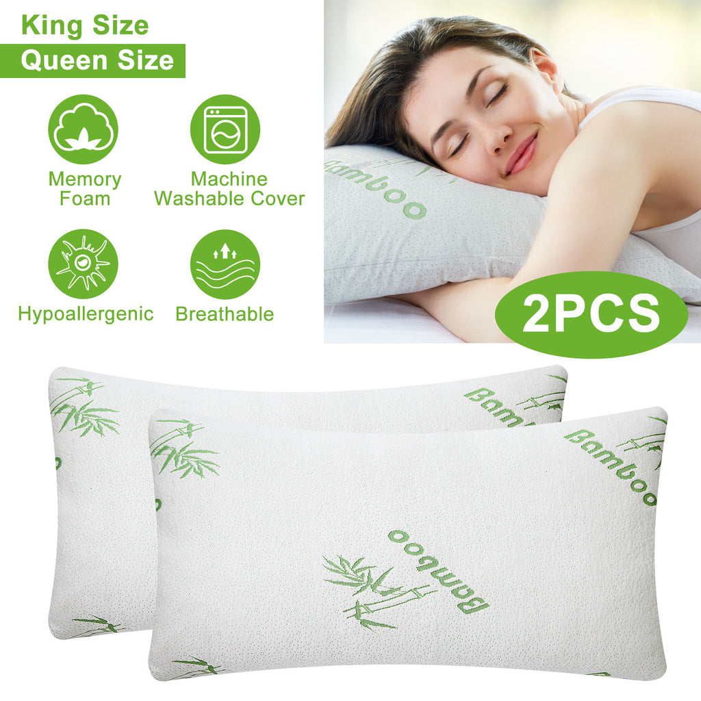 Shredded Memory Foam Pillow with Bamboo Cover