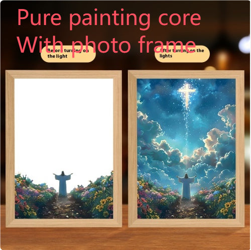 LED Light-Up Cross Art Frame