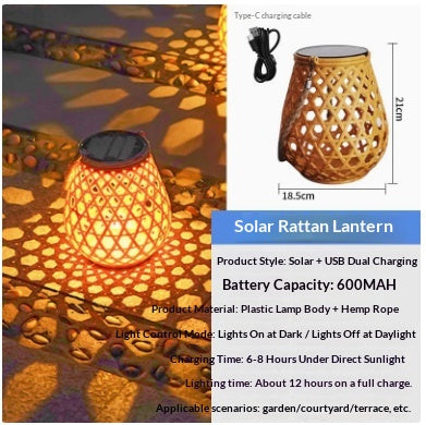 Solar Woven Lantern Light