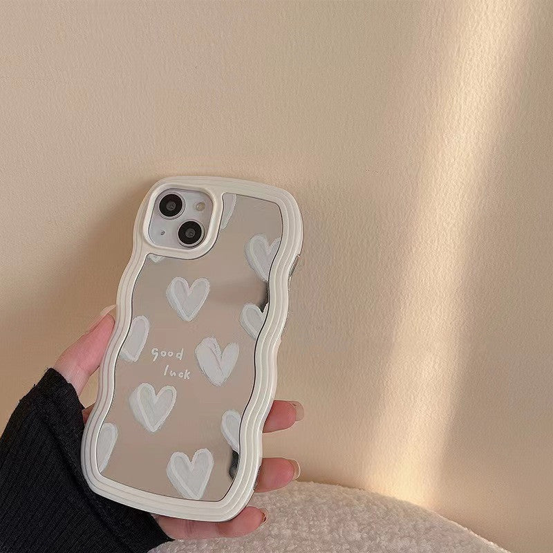 Wavy Mirror Heart iPhone Case