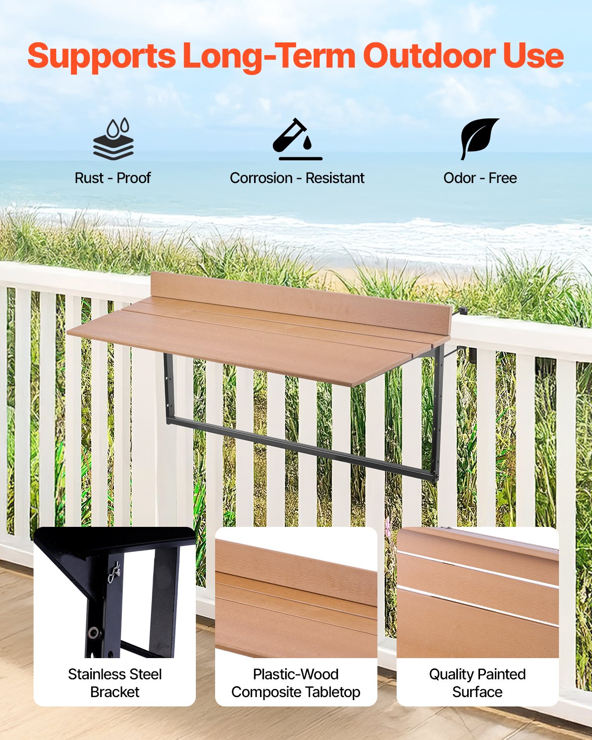 Balcony Railing Bar Table