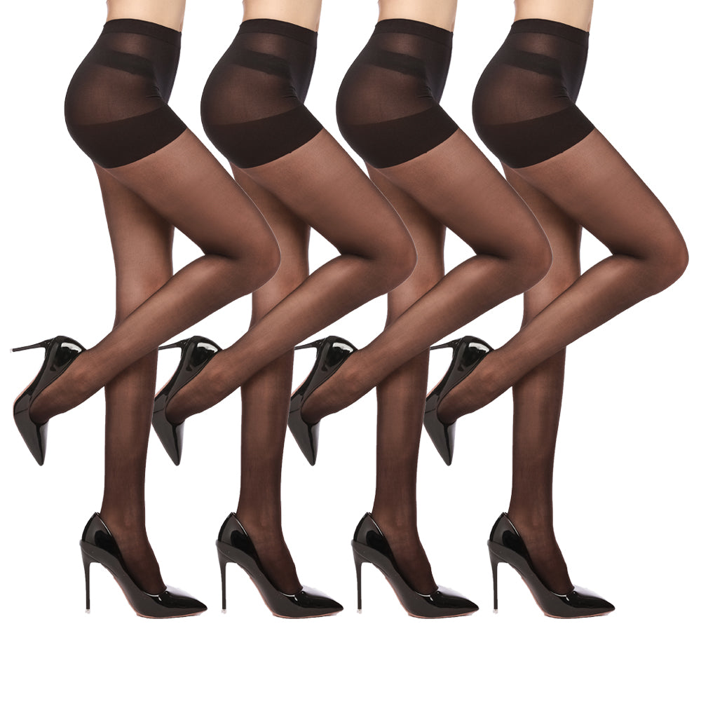 Sheer Control-Top Tights (4 Pairs)