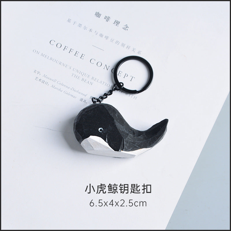 Hand-Carved Wooden Animal Figurine