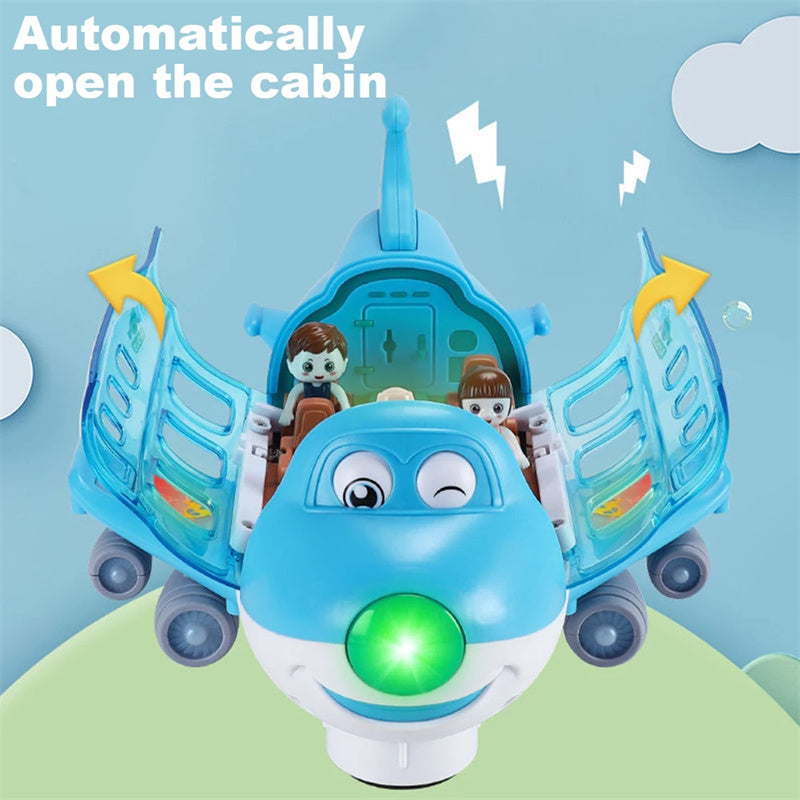 Bump & Go Light-Up Toy Airplane