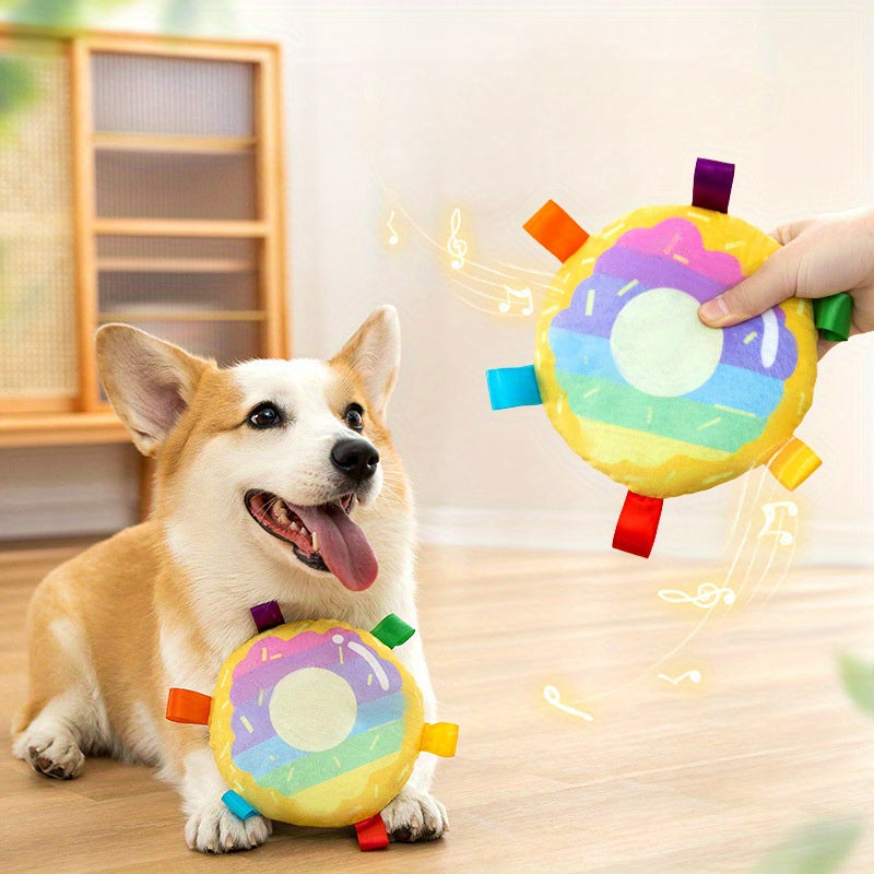 Plush Flying Disc Dog Toy