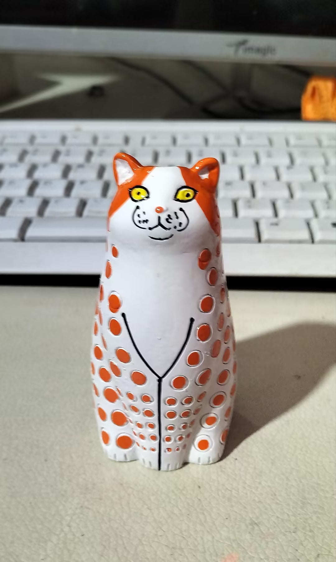 Mini Polka-Dot Cat Vase