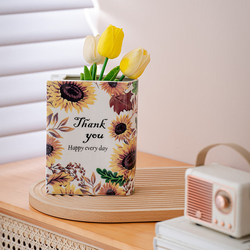 Open Book Ceramic Vase