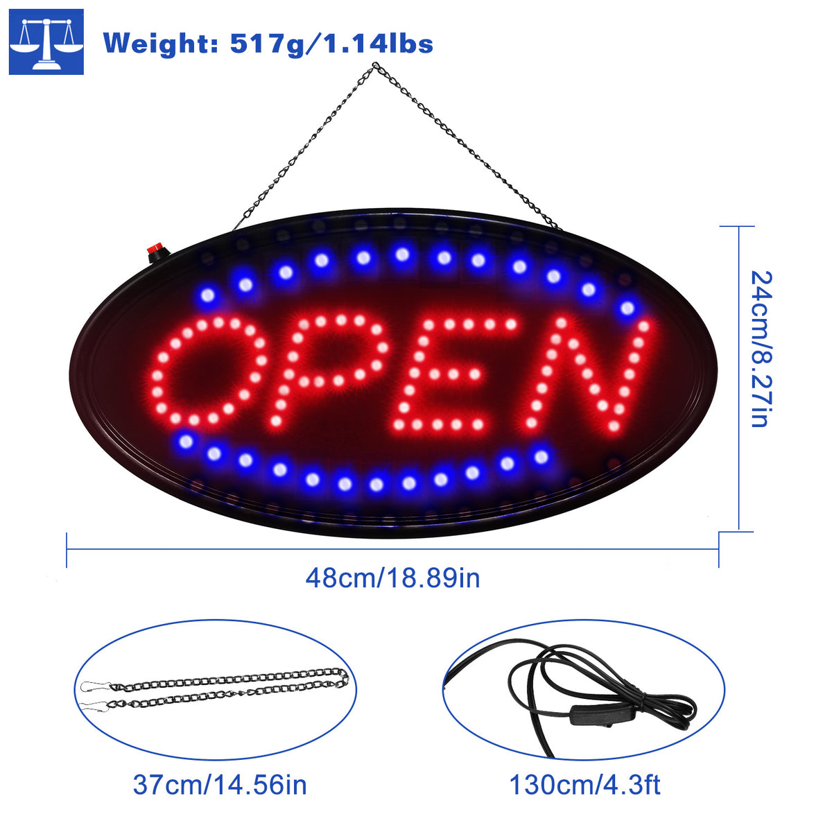 LED Neon "OPEN" Sign