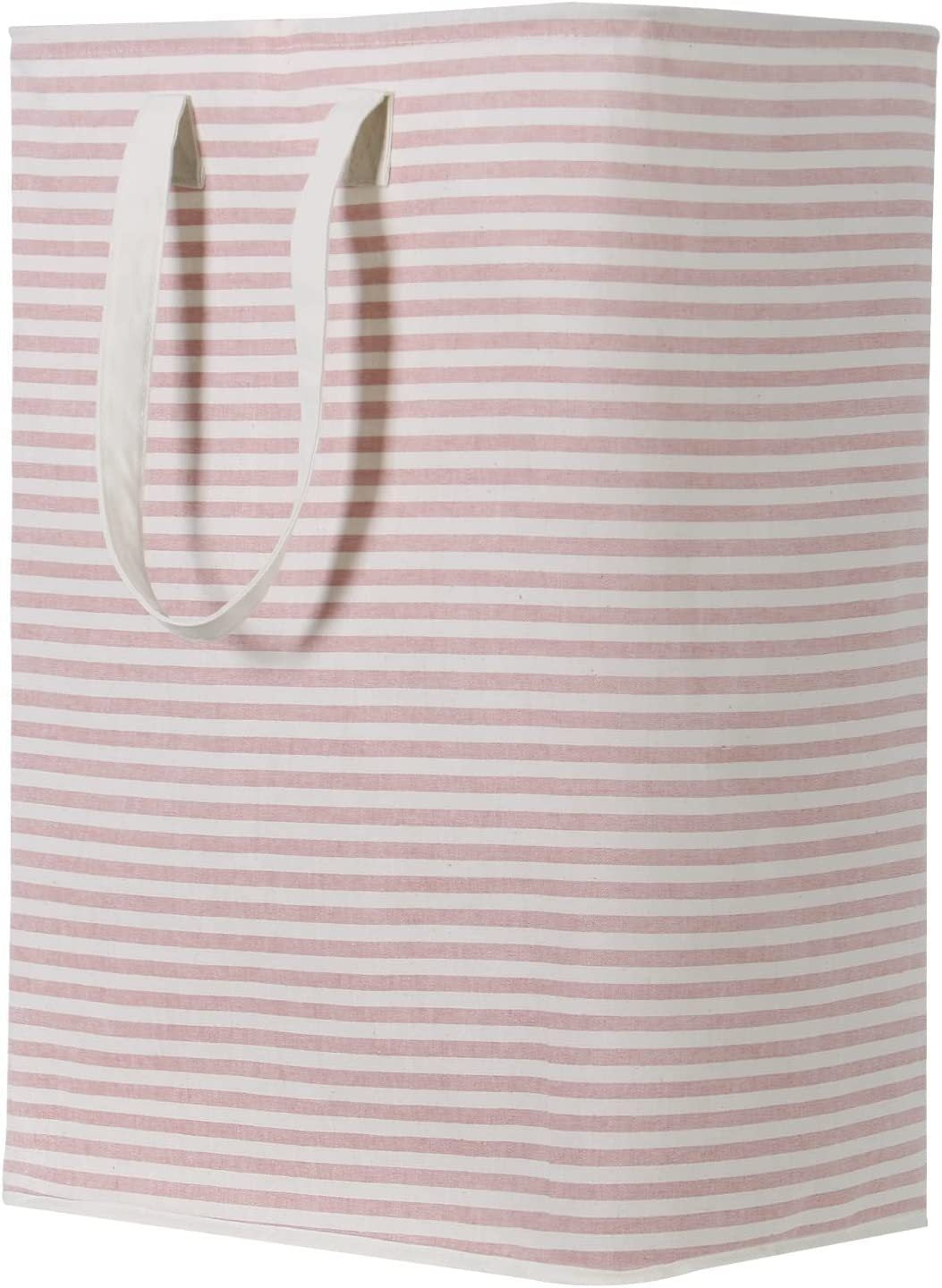 Foldable Striped Laundry Basket