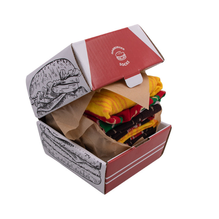 Burger Socks Gift Box