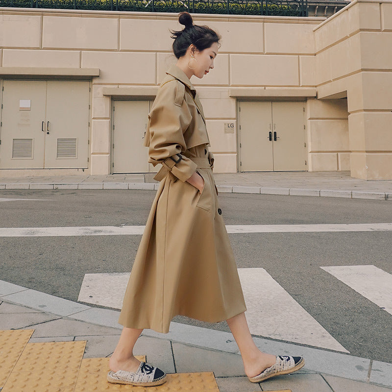 Women's Double-Breasted Belted Coat