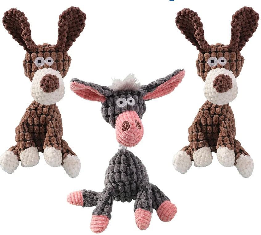 Squeaky Corduroy Plush Dog Toys