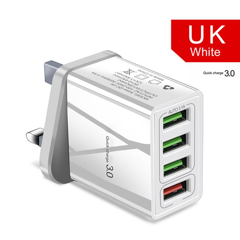 4-Port USB Wall Charger with LED