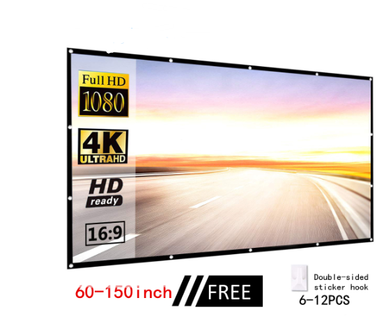 Foldable Projector Screen (100–150 in)