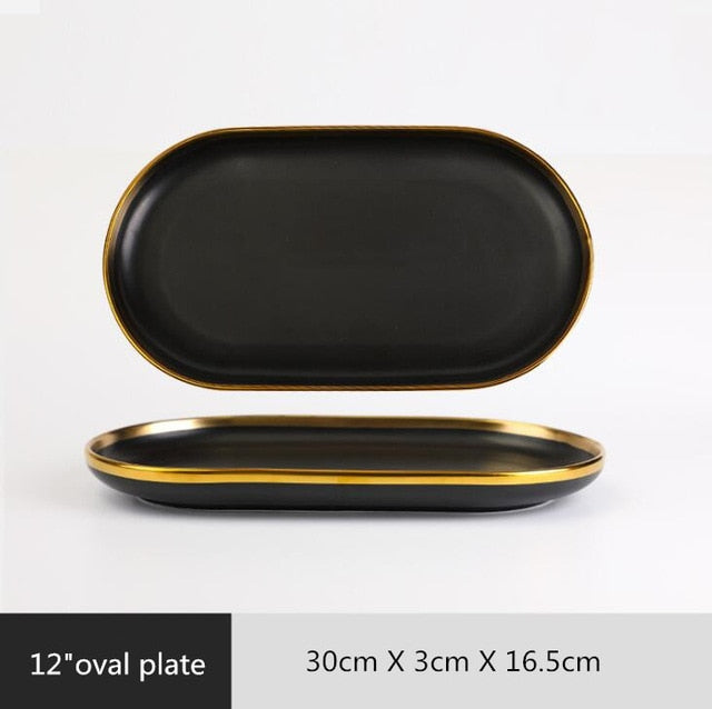 Matte Black Ceramic Dinnerware