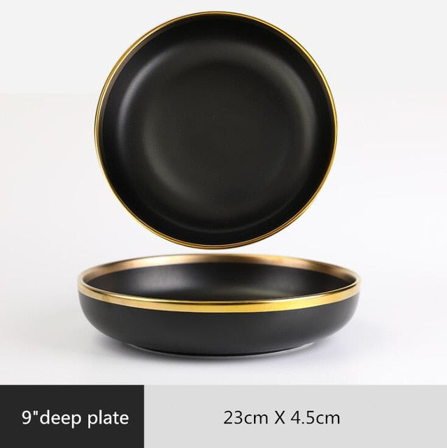 Matte Black Ceramic Dinnerware