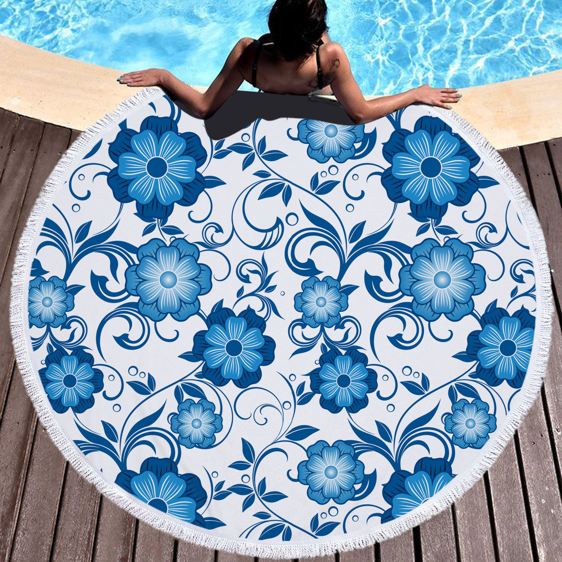 Round Microfiber Beach Towel