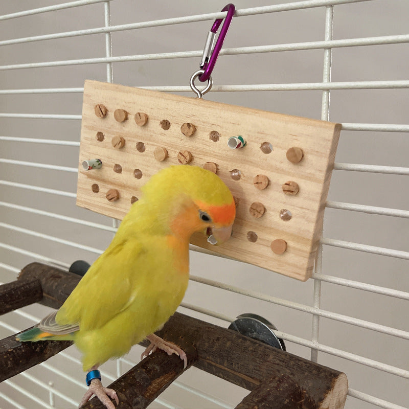 Wooden Keyboard Parrot Toy