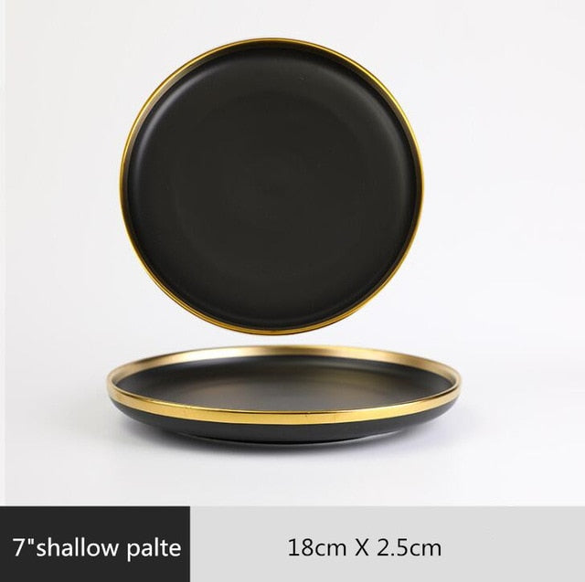 Matte Black Ceramic Dinnerware