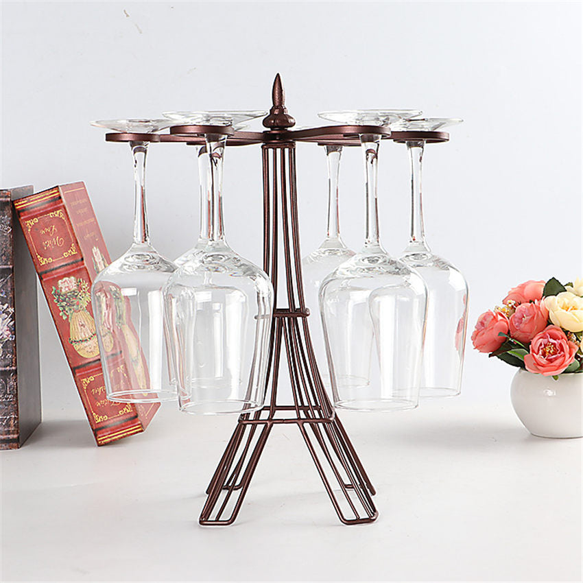 Bronze Wine Bottle & Glass Holder