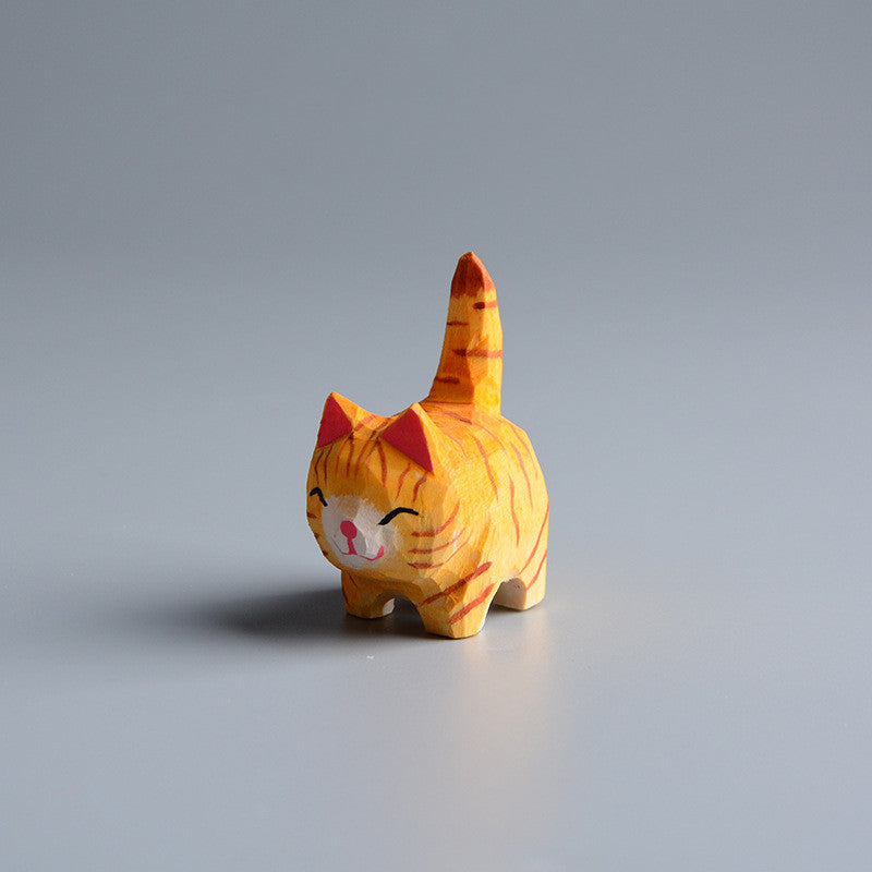 Hand-Carved Wooden Animal Figurine