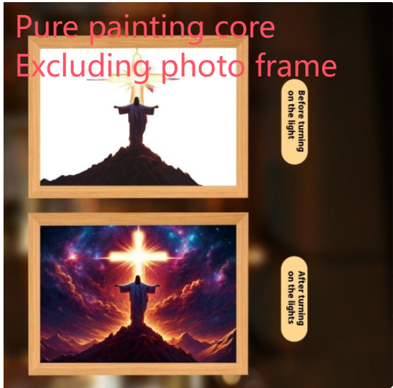 LED Light-Up Cross Art Frame
