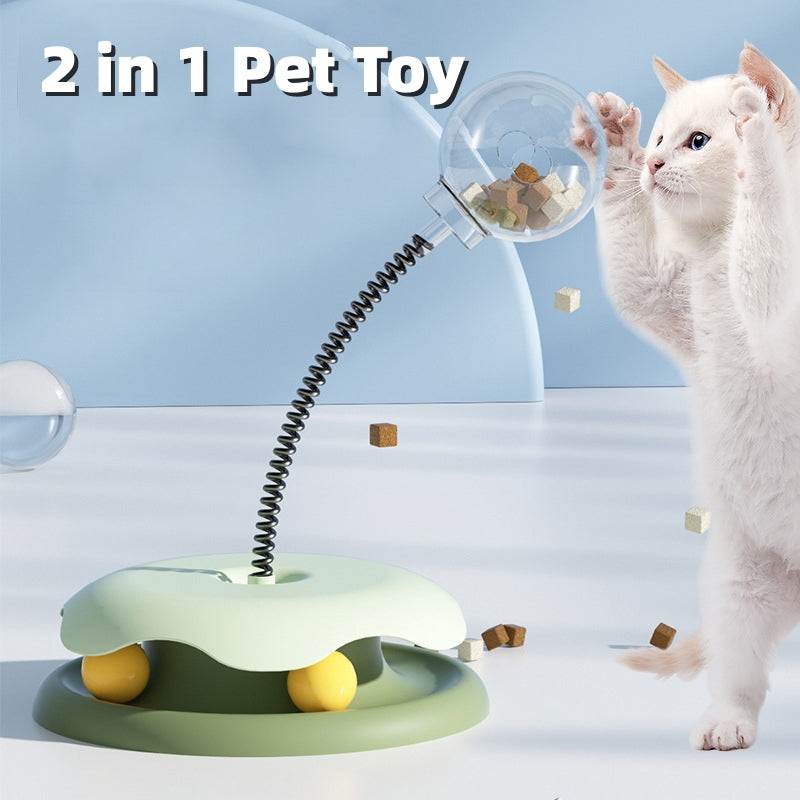 Treat-Dispensing Cat Spring Toy