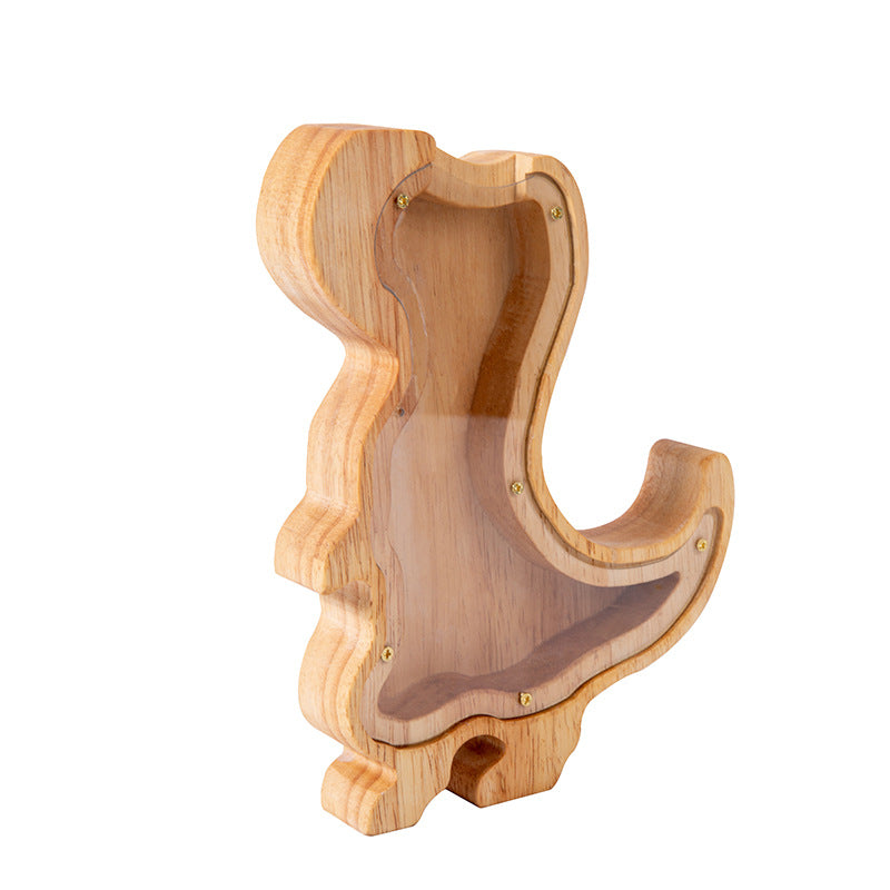 Wooden Animal Coin Bank