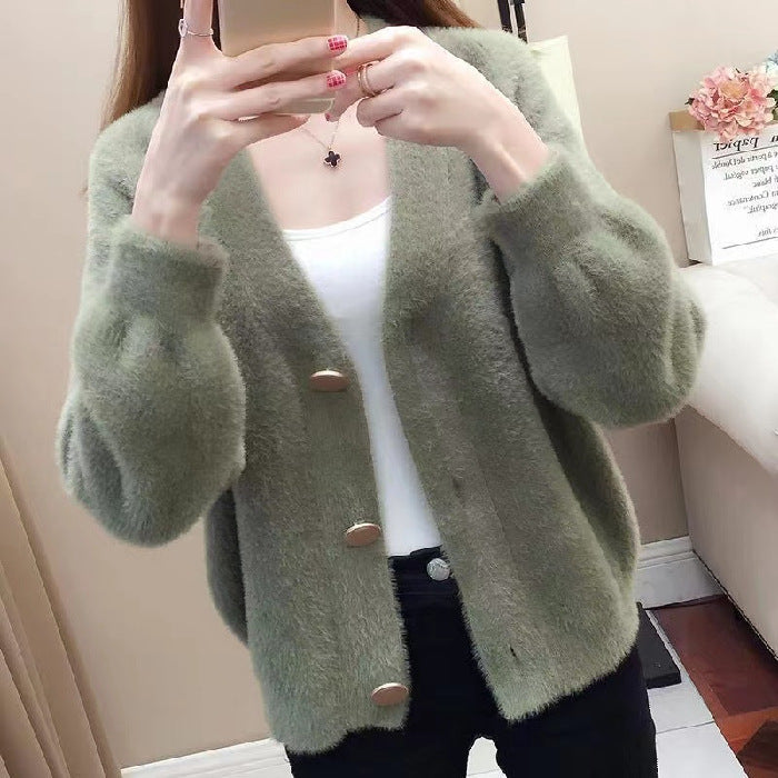 Women's Loose Knit Cropped Top